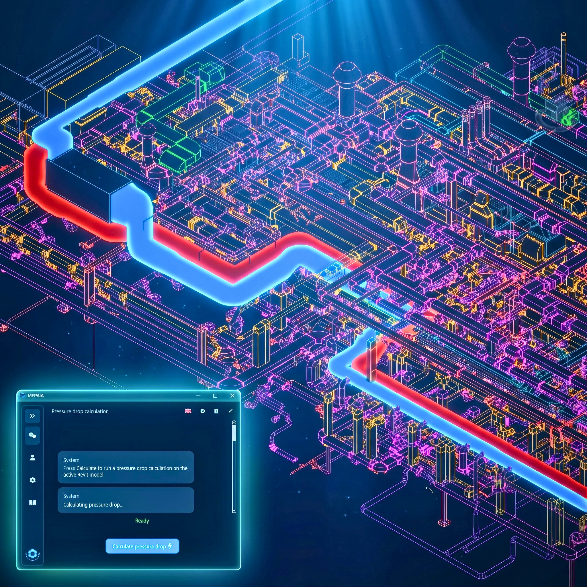 Industrial MEP facility design visualization